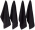 DII Basic Terry Collection Waffle Dishtowel Set, 15x26, Solid Black, 4 Piece