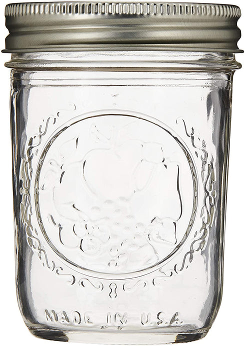 Ball Half Pint (8 oz.) Regular Mouth Mason Jars w/ Cap - Set of 12 AEP