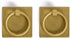 CBH Ring Plate Pulls 2.3 Inches - Set of 2 - Architectural, Interior Design, Furniture Cabinet Customization Hardware