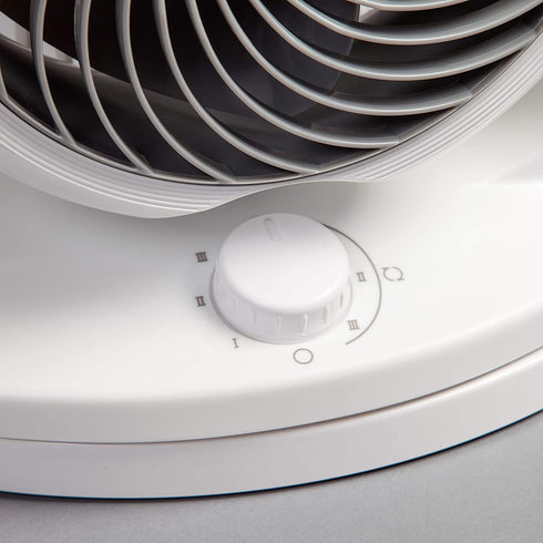 IRIS USA WOOZOO Oscillating Fan, Vortex Fan, Air Circulator, Desk Fan, Portable Fan, 3 Speed Settings, 6 Tilting Head Settings, 74ft Max Air Distance, Large, White