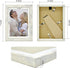 Alkerman 4x6 Picture Frames ?pack of 2?,Display Pictures 3.5x5 with Mat or 4x6 Without Mat, Rustic White Wood Pattern High Definition Glass for Table Top Display and Wall Mounting Photo Frame