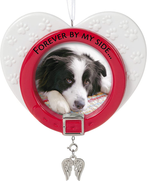 Hallmark Keepsake Christmas Ornament 2021, Forever By My Side Pet Memorial Photo Frame, Metal