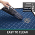 DEXI Door Mat Front Indoor Outdoor Doormat Small Heavy Duty Rubber Outside Floor Rug for Entryway Patio Waterproof Low-Profile,17"x29",Navy Blue