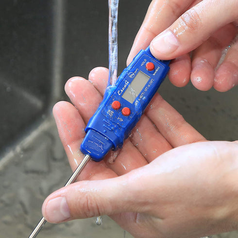 Escali Advanced Digital Waterproof Meat Thermometer, Min/Max Recall, Pack of 1, Navy Blue