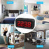 Digital Alarm Clock Battery Operated, 1.2" LED Large Display, Auto Dim, 12/24H, Snooze, 4 AA Batteries Keep Small Clock Work More Than 1 Year, for Kids, Bedroom, Bathroom, Bedside, on The Wall, Desk