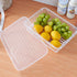 JMUSTTBO Set of 3Pcs Plastic Food Storage Containers,Stackable Fridge Storage Container with Removable Drain Tray and Lid,to Store Fruits, Vegetables, Meat and More (Large)