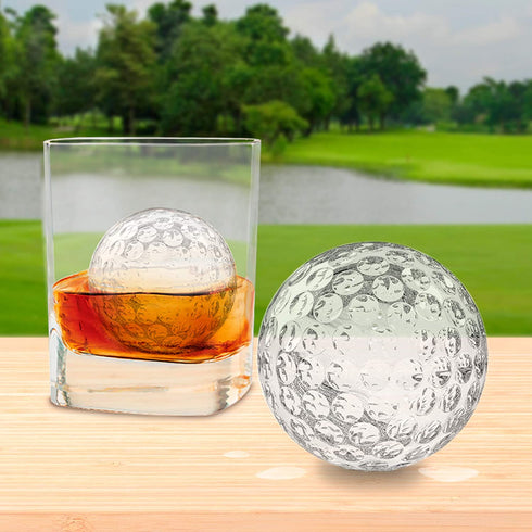 Tovolo Set of 3 Golf Ball Ice Molds, Sphere Ice Mold for Golfers, Set of 3 Leak-Free Ice Molds, Slow-Melting Ice for Whisky & Spirits, Golf Ball Ice Novelty Drink Molds, Green