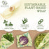 Bee's Wrap - Vegan 3 Pack - Made in USA with Certified Organic Cotton - Plastic and Silicone Free - Reusable Plant-Based Food Wraps - 3 Pieces (S, M, L)
