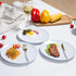 Melamine Dinner Plates - 6pcs 10inch Dinnerware Dishes Set for Indoor and Outdoor Use, Break-resistant, White