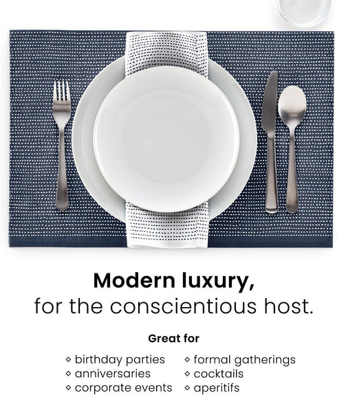 MY DRAP Cotton Luncheon Napkins, Washable and Reusable (25 Napkins, Grey)