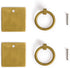 CBH Ring Plate Pulls 2.3 Inches - Set of 2 - Architectural, Interior Design, Furniture Cabinet Customization Hardware