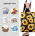 Sunflowers Laundry Hamper, 72L Large Collapsible Tall Laundry Basket Waterproof Dirty Clothes Bag with Cotton Ropes Handles Washing Storage Bin for Clothes, Toys, Nursery, Bedroom, Bathroom, College