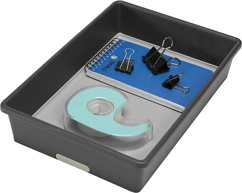 madesmart - 29696 Classic 9.75" x 6.75" Bin - Granite | CLASSIC COLLECTION | Soft-grip Lining and Non-slip Rubber Feet | BPA-Free