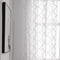 YJ YANJUN Sliver White Sheer Curtains for Bedroom 63 Inch Length - Moroccan Silver Print for Living Room Rod Pocket Window Drapes 52 x 63 Inch, 2 Panels, White Silver