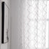 YJ YANJUN Sliver White Sheer Curtains for Bedroom 63 Inch Length - Moroccan Silver Print for Living Room Rod Pocket Window Drapes 52 x 63 Inch, 2 Panels, White Silver