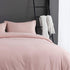 Mohap Duvet Cover Queen Pink 3 Pieces Set Solid Color Soft Double Brushed Microfiber Comforter Cover with Zipper Clousre