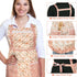 3 Pieces Kitchen Floral Aprons Soft Flower Aprons Women Chef Aprons Adjustable Cooking Aprons with Pockets for Kitchen Cooking Baking Gardening Household Cleaning Supplies, 3 Colors