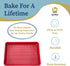 Ultra Cuisine Nonstick Jelly Sheet Pan for Baking - 10x15 inch Red Baking Pan - Easy Clean, Durable, Warp Resistant Cookie Sheet for Roasting & Cooking - Easy Release, Even Baking, Food Safe Coating