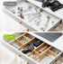 Bamboo Drawer Dividers for Clothes With 8 Inserts, Drawer Dividers Kitchen Utensils(16-20IN) Adjustable Expandable Deep Spring Loaded Separators Organizer for Office Silverware Dressers and Bathroom 4 Pack