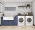 Creative Co-Op Grey Wash Fold 'Maybe' Iron 'Hahaha' Wood Framed Decor Laundry Room Wall Sign, Black
