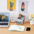Marbrasse Acrylic Pen Holder, 360-degree Rotating Clear Pen Organizer for Desk, Desktop Stationery Organizer Caddy for Office School Home & Art Supplies (Acrylic Rectangle)