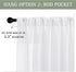 PONY DANCE Sheer White Curtains - Linen Curtains 84 inches Long for Living Room Delicate Back Tab Semi-Sheer Privacy Window Covering for Bedroom, 52" W x 84" L, 2 PCs