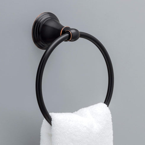 Delta Faucet Windemere Towel Ring, Oil Rubbed Bronze Hand Towel Holder, Bathroom Accessories, 79646-OB 6.37 x 2.84 x 7.25 Inches