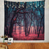 Shrahala Stranger Red Forest Tapestry, Mystic Green Moonlight Wall Hanging Large Tapestry Psychedelic Tapestry Decorations Bedroom Living Room Dorm(59.1 x 59.1 Inches, Red Forest)