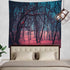 Shrahala Stranger Red Forest Tapestry, Mystic Green Moonlight Wall Hanging Large Tapestry Psychedelic Tapestry Decorations Bedroom Living Room Dorm(59.1 x 59.1 Inches, Red Forest)