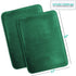 Clara Clark Bathroom Rugs, Ultra Soft Plush Bath Mat for Bathroom, Non-Slip, Velvet Memory Foam Set of 2 Bath Rugs, 17 x 24, Solid Hunter Green