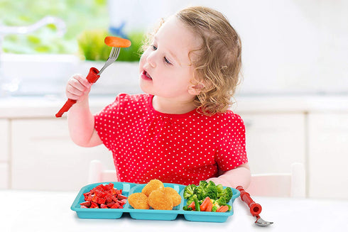 KidsFunwares Me Time Musical Dinnerware Meal Set - Includes Spoon and Fork Which Are Functional Flutes