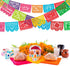 HOOJO 5 Packs 82 Ft Mexican Party Banners, Papel Picado Banner, Cinco de Mayo, Fiesta Party Decorations, Dia De Los Muertos Decor, Day of the Dead Decorations, 12 Patterns 82 Feet Long in Total