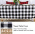 AMZLOKAE Checkered Tablecloth Rectangle 54''x80'' Black and White Buffalo Plaid Tablecloth Tassel Tablecloth Gingham Tablecloth for Kitchen Dining Anti-Fading Cotton Table Cover Christmas Decor
