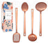 Rose Gold Kitchen Utensils -Sturdy Copper Utensils Set Includes: Copper Ladle, Copper Spoon, Skimmer & Turner- Rose Gold Kitchen Accessories & Copper Kitchen Accessories, Rose Gold Serving Utensils€¦