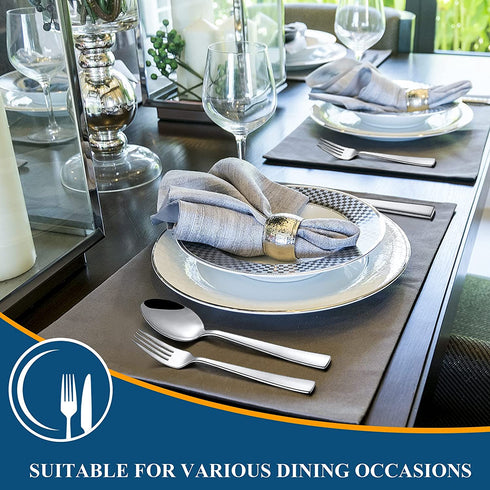 Silverware Set, Yoehka 20-Piece Stainless Steel Flatware Set, Premium Tableware Cutlery Set for Home and Restaurant, Include Knife Spoon and Fork to Service for 4, Mirror Polished, Dishwasher Safe