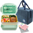 Ascism Bento Box for Adults-Portable Leakproof Lunch Box for Kids,1400ml Food Containers Insulated with Divider,Microwave Safe,for Office School Camp Picnics(With lunch Bag,Utensils)