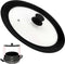 Modern Innovations Silicone & Glass Universal Lid (11 to 12.5 Inches) - BPA-Free Silicone Lid with Stay Cool Handle & Tempered Glass Top - Dishwasher Safe - Universal Lid for Pots, Pans, Skillets, Cast Iron
