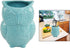 HOME-X Large Owl Design Ceramic Cooking Utensil Holder, Kitchen Decor for Cooking Accessories, Ceramic Utensil Holder-Multipurpose- Aqua Blue-7? H x 4? D