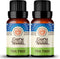Tea Tree Essential Oil (Pack of 2 x 15 ml) - 100% Pure Therapeutic Grade, Essential Oil for Skin, Nails, Hair, Acne, Dandruff Control, Use in Aromatherapy Diffuser, Skin Care & Beauty - GuruNanda
