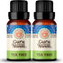 Tea Tree Essential Oil (Pack of 2 x 15 ml) - 100% Pure Therapeutic Grade, Essential Oil for Skin, Nails, Hair, Acne, Dandruff Control, Use in Aromatherapy Diffuser, Skin Care & Beauty - GuruNanda