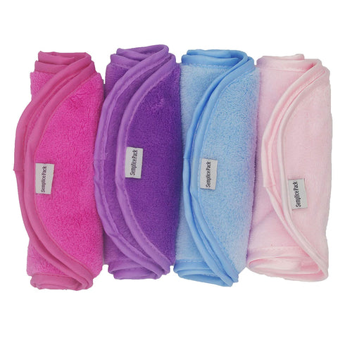 4 Pack Reusable Flannel Microfiber Makeup Remover Eraser Washcloths Face Facial Erase Cleansing Clean Cloth Towel, Chemical Free, Remove Makeup Instantly with Just Water Suitable for All Skin Types
