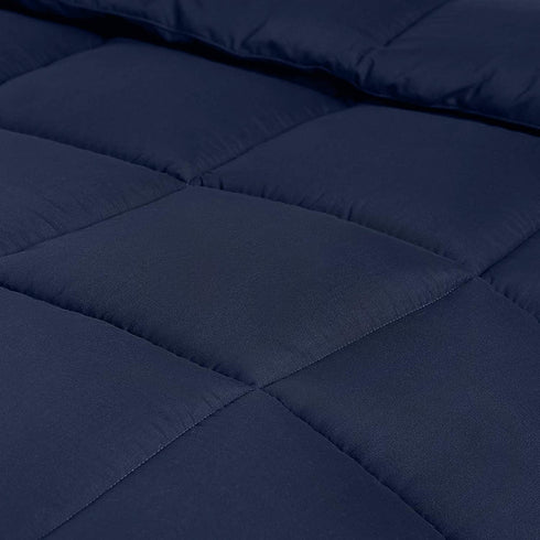 Utopia Bedding All Season 250 GSM Comforter - Soft Down Alternative Comforter - Plush Siliconized Fiberfill Duvet Insert - Box Stitched (King/Cal King, Navy)