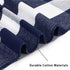 LEEVAN Cotton Buffalo Plaid Outdoor Rugs 2x4 ft Checkered Front Porch Rug Washable Woven Welcome Braided Door Mat for Layered Kitchen Farmhouse Bathroom Entryway Throw Carpet, Navy Blue and White