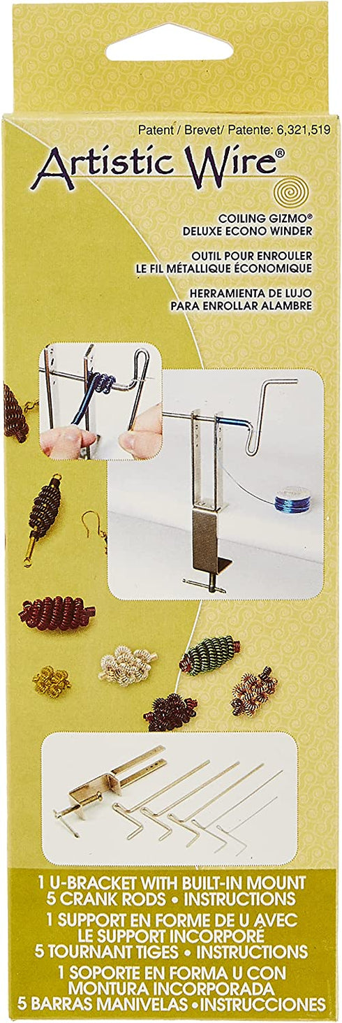 Artistic Wire JTECONWIN1 Coiling Gizmo(R) Deluxe Winder for Jewelry Making,Silver, 1 Pack