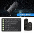 skysen Upgrade Door Security Barricade Brackets,Thickness-1/4" Drop Open Bar Holder Steel U Bracket fit for 2 x 4 Lumber,Carbon Steel,Black(fdzj-1)