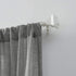 Mode Simplicity Single Curtain Rod set with Square Finials - 32 to 90 in, White