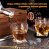 Whiskey Glasses Set of 2 - Bourbon Glasses with Wooden Box, Old Fashioned Whiskey Glass Set with Stones, 10 oz Scotch Glasses Gift Set for Men, Crystal Cocktail Glasses/Bar Glasses for Dad
