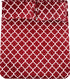 Utopia Bedding Printed Queen Sheet Set - 1 Fitted Sheet, 1 Flat Sheet and 2 Pillowcases - Soft Brushed Microfiber Fabric - Shrinkage and Fade Resistant (Queen, Burgundy Quatrefoil with White Pattern)