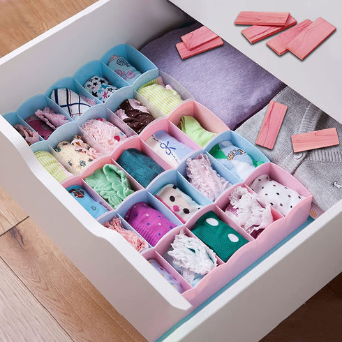 Tenrry Cedar Blocks, 16 pcs Cedar Blocks for Clothes Storage, Cedar Blocks for Storage, Cedar for Clothes Storage, Cedar Blocks for Closet and Drawers, Drawer Freshener for Clothes