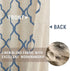 jinchan Linen Curtains for Living Room Back Tab Curtain Moroccan Print Bedroom Drapery Dining Room Light Filtering Flax Textured Rod Pocket Window Treatment 95 Inch Length 2 Panels Blue on Beige